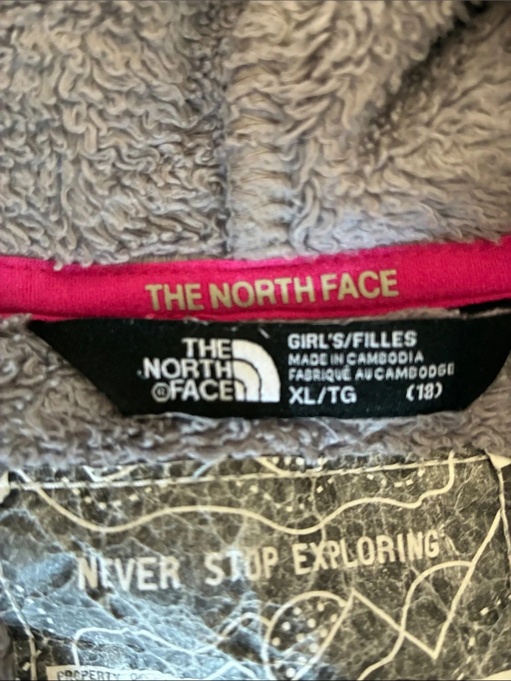 The North Face soft gray